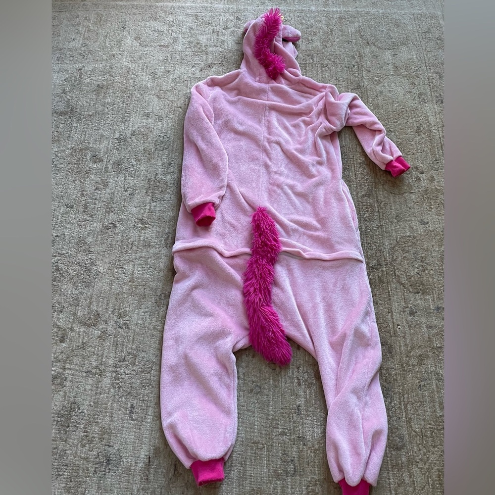 Pink and White Unicorn Onesie Pajamas - Picture 8 of 16